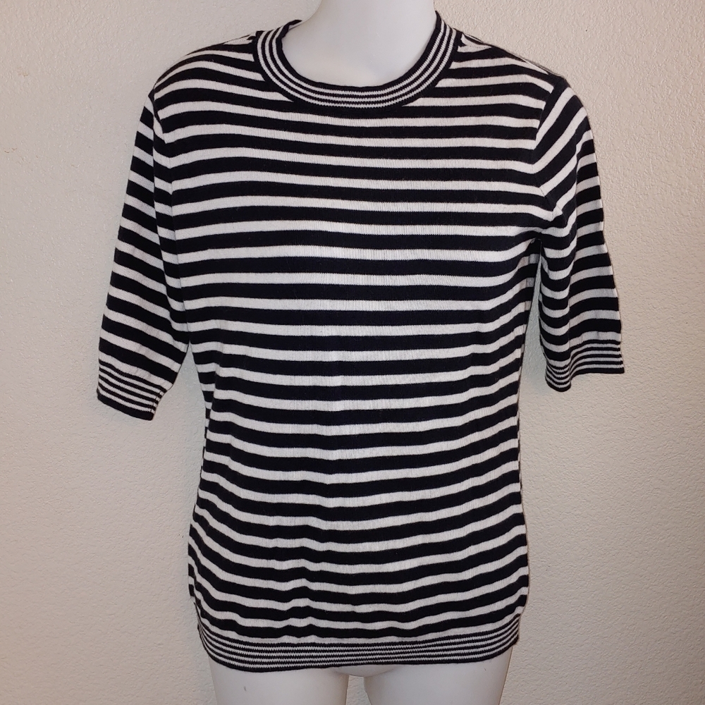 Frame Denim striped blouse cashmere blend nwt - Picture 1 of 7